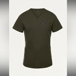 Jaanuu Short Sleeve Top in Olive